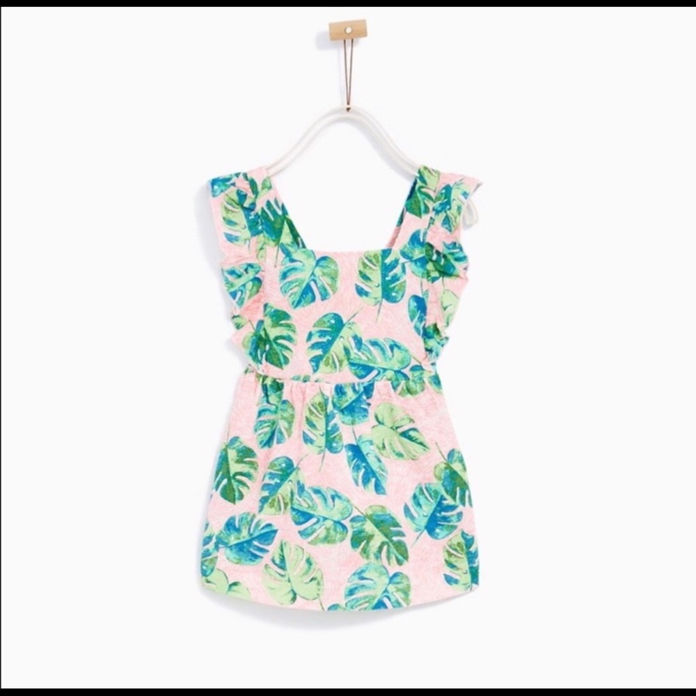 Zara Tropical leaf dress
